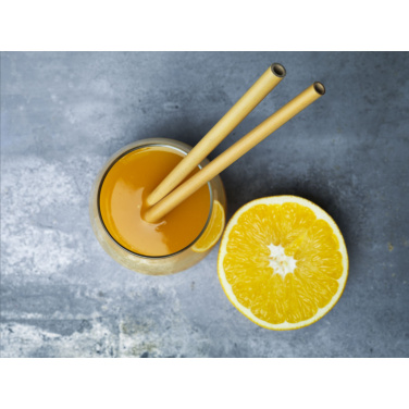 Logotrade corporate gift picture of: ECO Bamboe Straw Set bamboo straws
