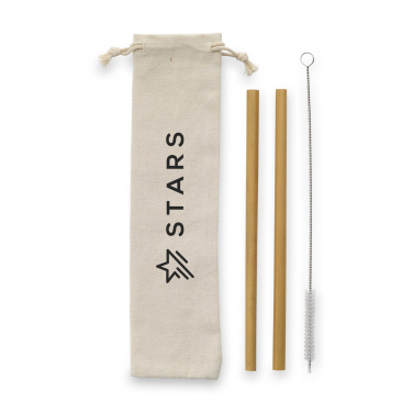 Logotrade promotional products photo of: ECO Bamboe Straw Set bamboo straws