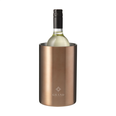 Logo trade business gifts image of: CoolSteel RCS Recycled Steel wine cooler
