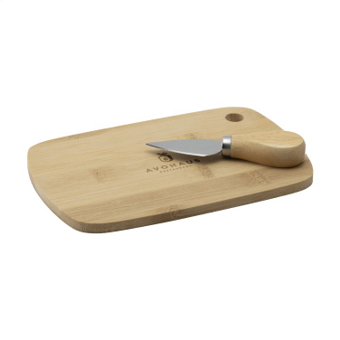 Logo trade promotional gifts image of: Bamboo Cheese Platter 2-pcs