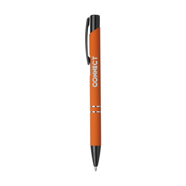 Logo trade promotional items picture of: Ebony Rubberised pen