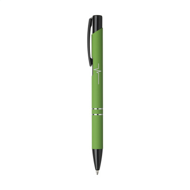 Logo trade promotional products picture of: Ebony Rubberised pen