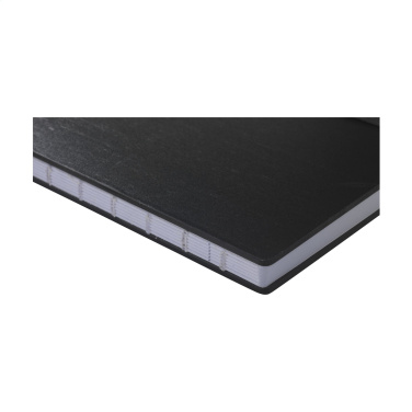Logo trade corporate gift photo of: Bamboo Journal Naked Spine Paper Notebook Black A5