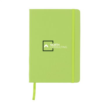 Logo trade promotional merchandise photo of: BudgetNote A5 Blanc Paper notebook