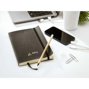 Logo trade promotional items image of: Monti Recycled Leather - Paper Notebook A5