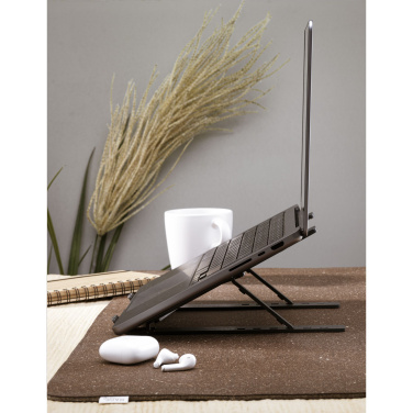 Logo trade promotional merchandise photo of: Standby GRS Recycled Alu Laptop Stand