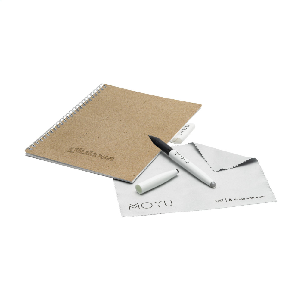 Logo trade corporate gift photo of: MOYU Erasable Stone Paper Notebook CraftCover 18 pages