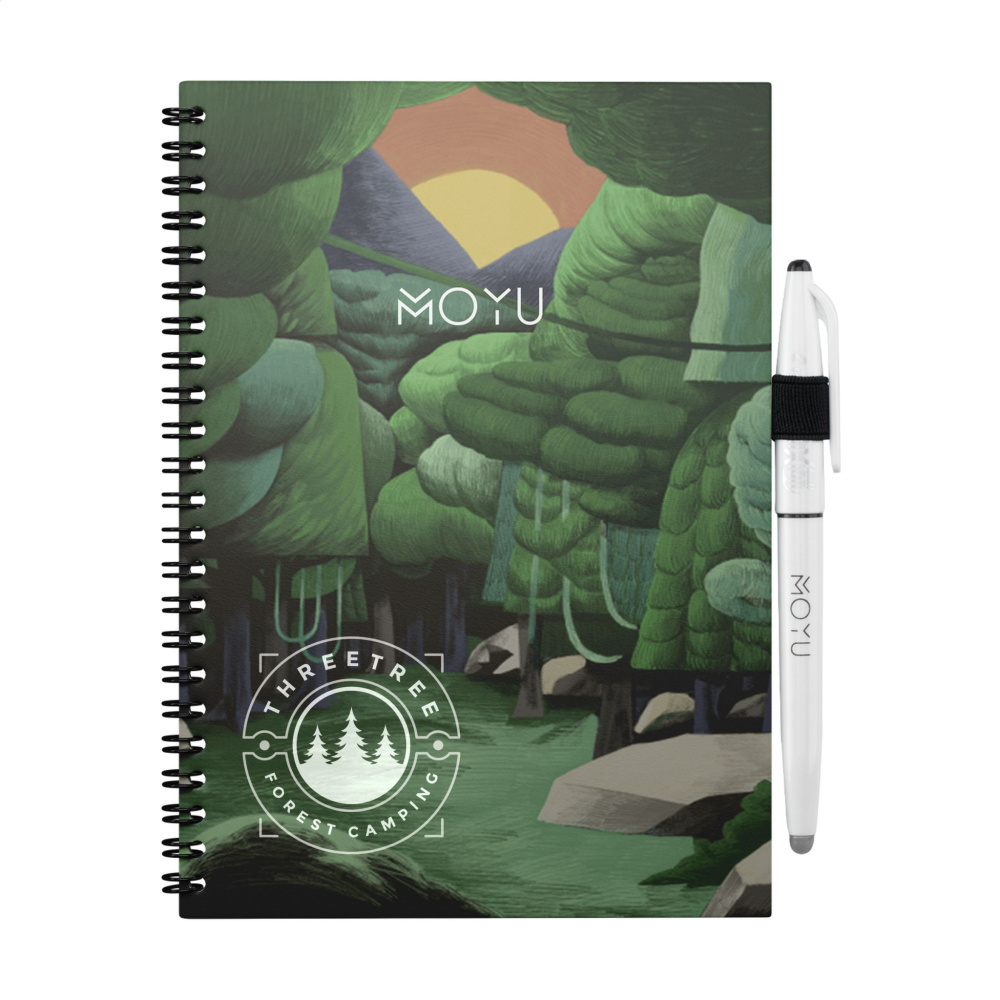 Logo trade promotional giveaway photo of: MOYU Erasable Stone Paper Notebook Custom SoftCover
