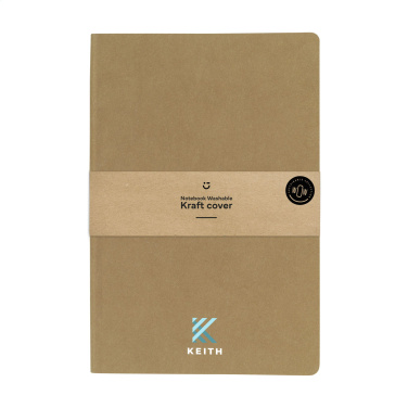 Logotrade promotional items photo of: Paper Notebook GRS Washable Kraft Cover A5