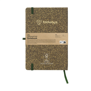 Logo trade promotional gift photo of: TeaGround Cork Paper Notebook A5