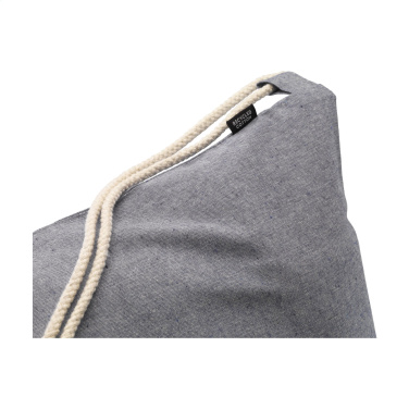 Logo trade promotional gifts picture of: GRS Recycled Cotton PromoBag (180 g/m²) backpack
