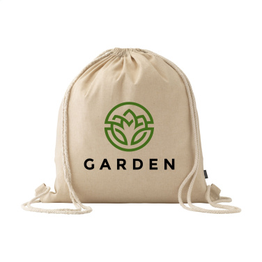 Logo trade promotional merchandise picture of: GRS Recycled Cotton PromoBag (180 g/m²) backpack