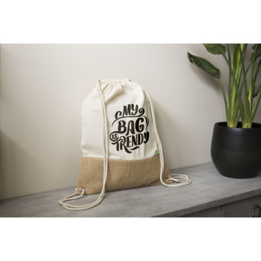 Logo trade promotional merchandise image of: Combi Organic Backpack (160 g/m²)
