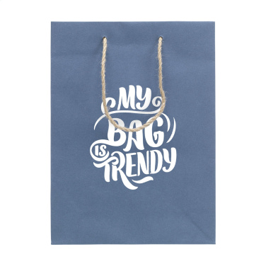 Logo trade promotional giveaways picture of: Leaf It Bag recycled with jeans fibres (180 g/m²) M