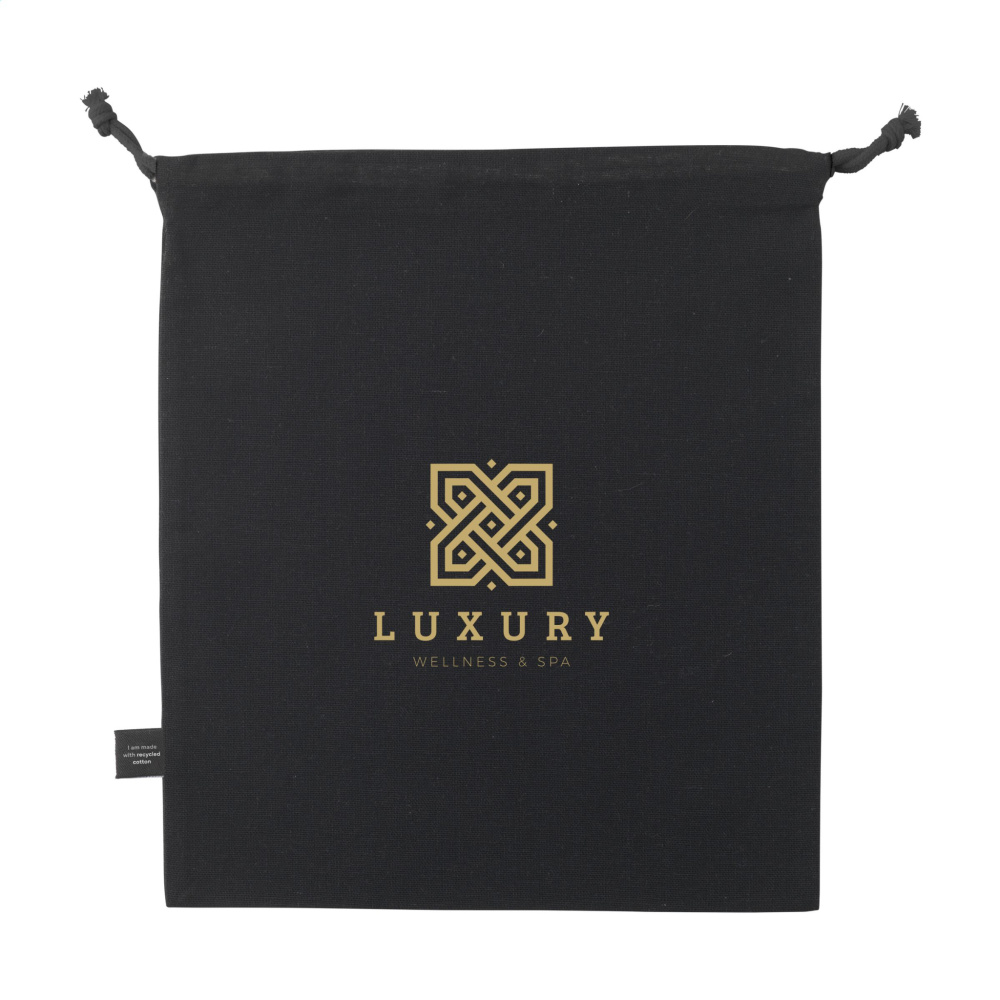 Logo trade advertising products picture of: Gift Pouch GRS Recycled Cotton (150 g/m²) M