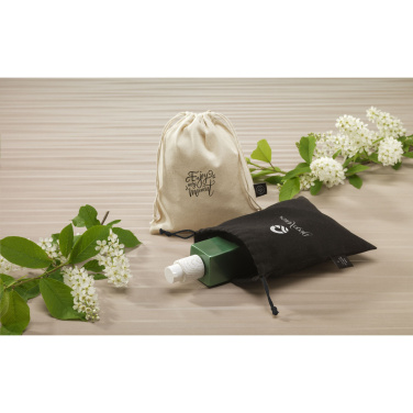 Logo trade business gifts image of: Gift Pouch Natural GRS Recycled Cotton (150 g/m²) S