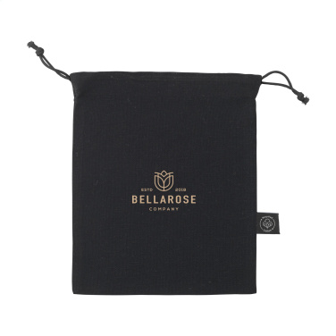 Logo trade business gifts image of: Gift Pouch GRS Recycled Cotton (150 g/m²) S