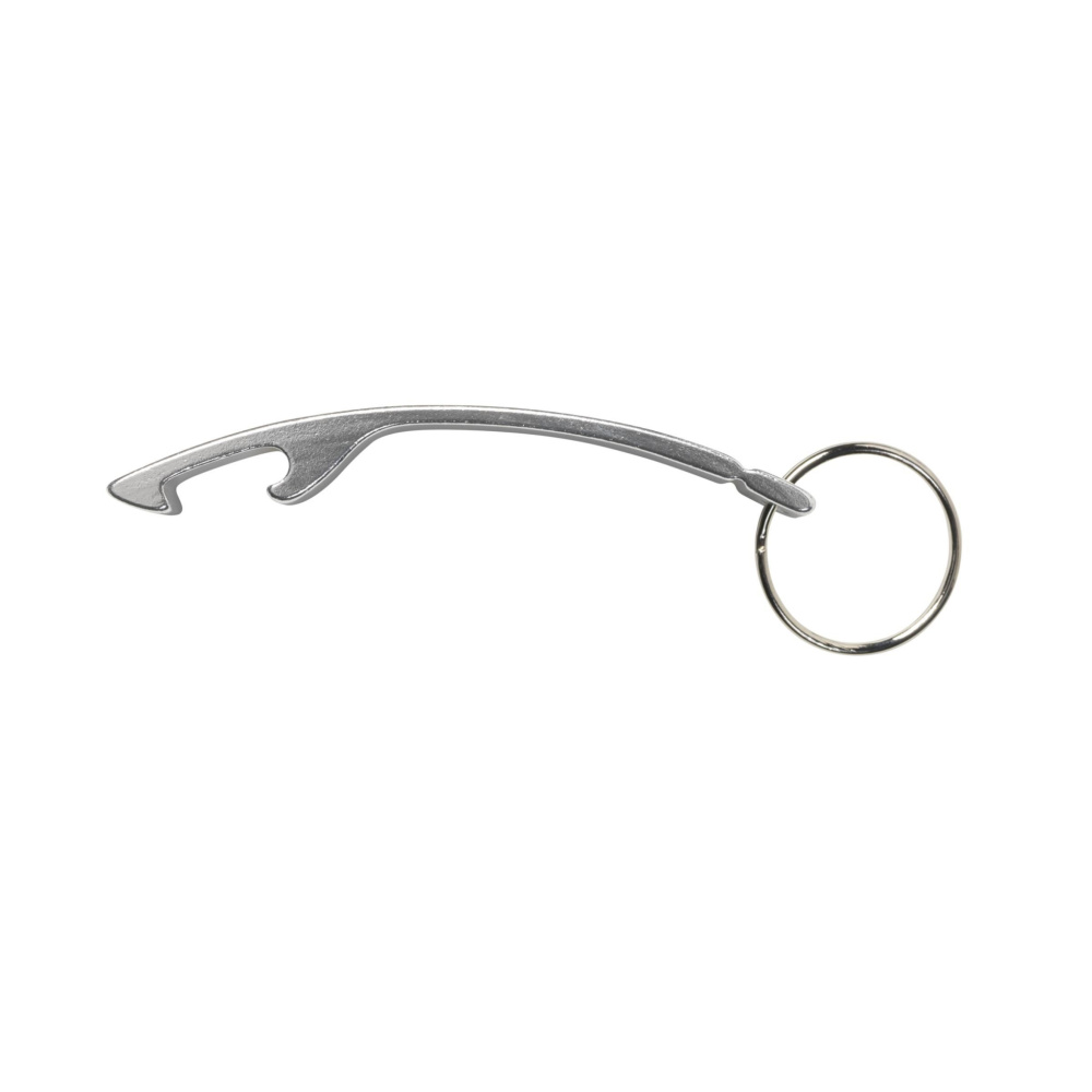 Logo trade promotional merchandise image of: Alu Opener keyring