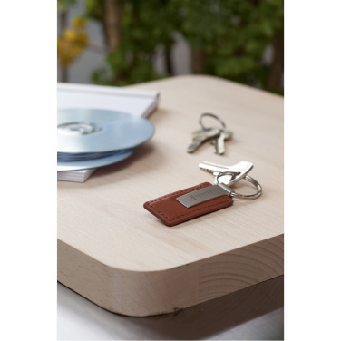 Logo trade promotional product photo of: LeatherKey keyring