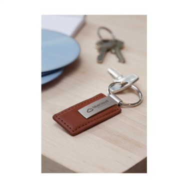 Logo trade promotional merchandise picture of: LeatherKey keyring