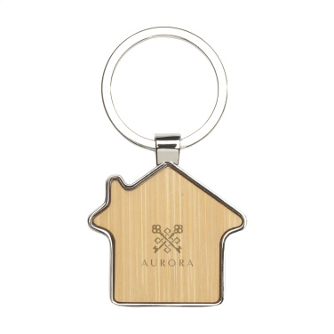 Logotrade promotional item image of: Casa bamboo keyring