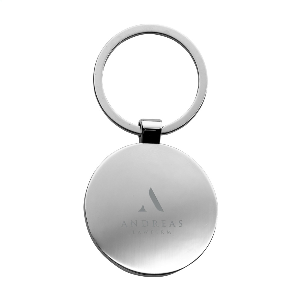 Logo trade promotional giveaway photo of: Bamboo Key Circle keyring