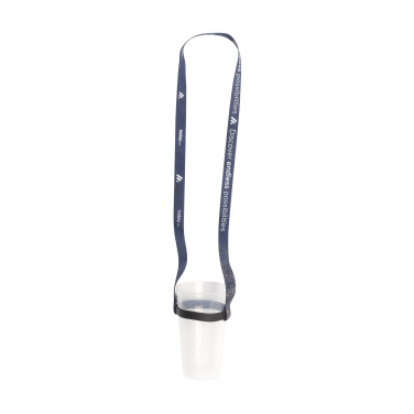 Logo trade promotional item photo of: Lanyard Sublimation RPET 1.5 cm with Cup holder