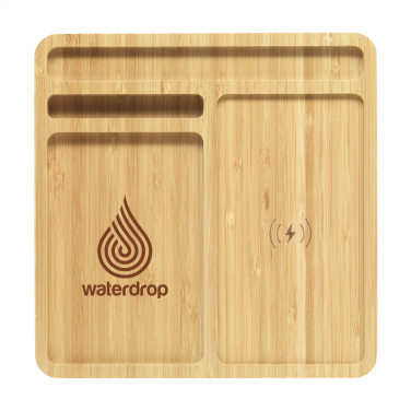 Logo trade advertising products image of: Bamboo Organizer charger