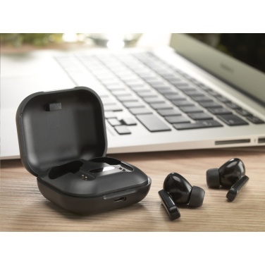 Logo trade promotional giveaway photo of: Aron TWS Wireless Earbuds in Charging Case