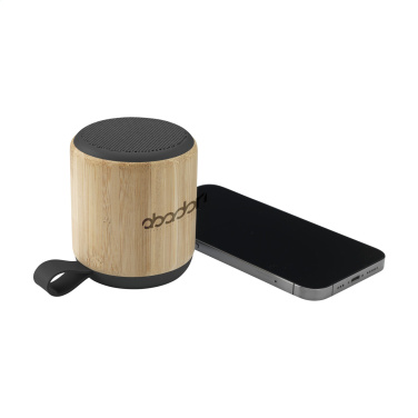 Logo trade advertising product photo of: Timor Bamboo Wireless Speaker