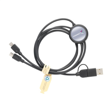 Logo trade promotional giveaways picture of: Charging Cable RCS Recycled ABS-TPE
