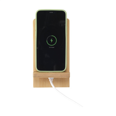 Logo trade corporate gifts picture of: Miyo Bamboo Phone Stand