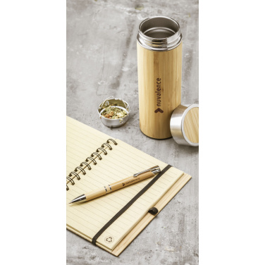 Logo trade promotional items image of: Osaka 360 ml bamboo thermo bottle/thermo cup