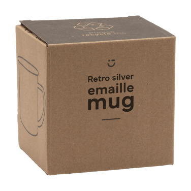 Logotrade promotional giveaways photo of: Retro Silver Enamel Mug 350 ml