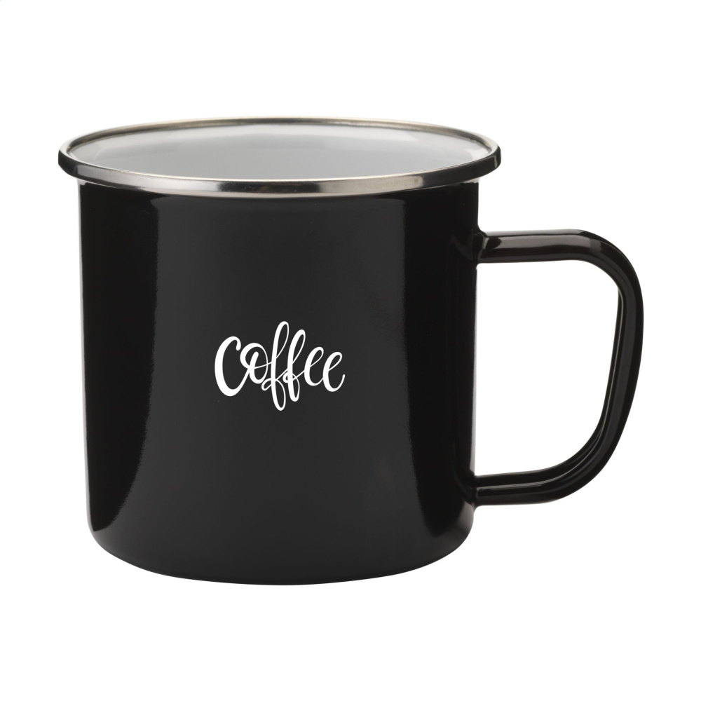 Logotrade promotional item image of: Retro Silver Enamel Mug 350 ml