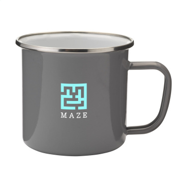 Logotrade business gifts photo of: Retro Silver Enamel Mug 350 ml