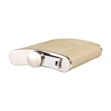 Logotrade promotional item image of: Hipflask Bamboo 200 ml drinking bottle