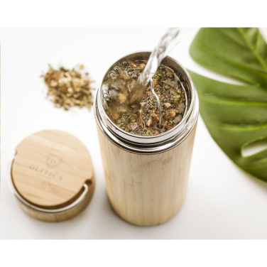 Logotrade corporate gifts photo of: Nikko 330 ml bamboo thermo bottle/thermo cup