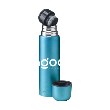 Logo trade promotional merchandise photo of: Frosted Bottle RCS Recycled Steel 500 ml thermo bottle