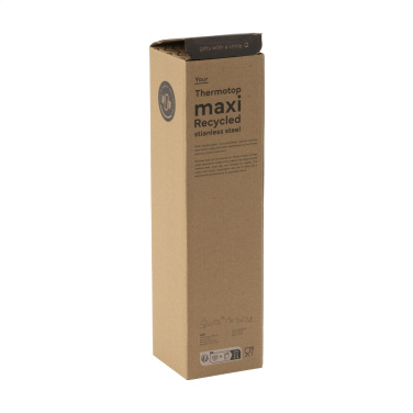 Logo trade business gifts image of: Thermotop Maxi RCS Recycled Steel 1,000 ml thermobottle