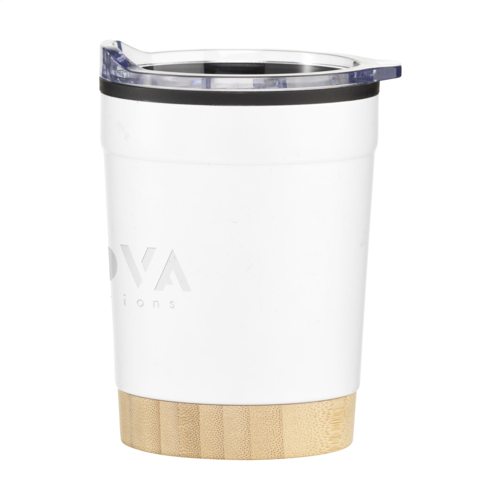 Logo trade promotional gifts picture of: Kobe Bamboo RCS Recycled Steel 350 ml coffee cup