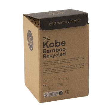 Logotrade advertising products photo of: Kobe Bamboo RCS Recycled Steel 350 ml coffee cup