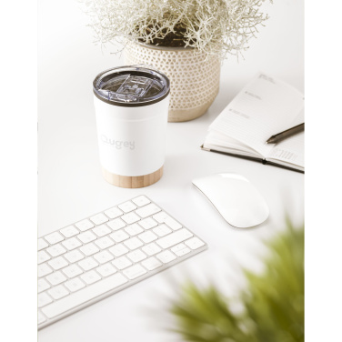 Logo trade promotional items image of: Kobe Bamboo RCS Recycled Steel 350 ml coffee cup