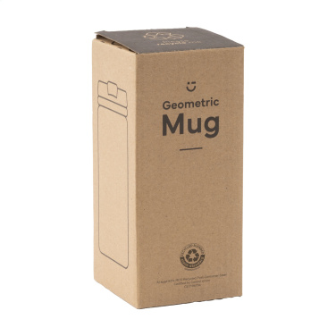 Logotrade promotional item image of: Geometric Mug RCS Recycled Steel 280 ml thermo cup