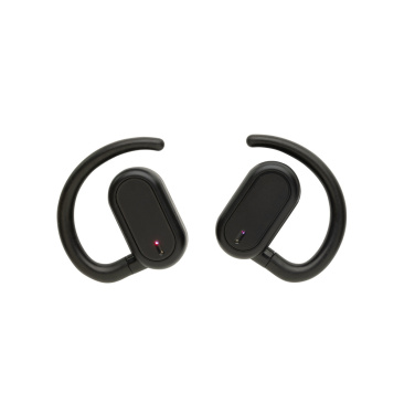 Logo trade promotional gift photo of: Fitsound RCS recycled plastic open ear TWS earbuds