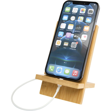 Logo trade promotional products image of: Ceibo detachable bamboo phone stand