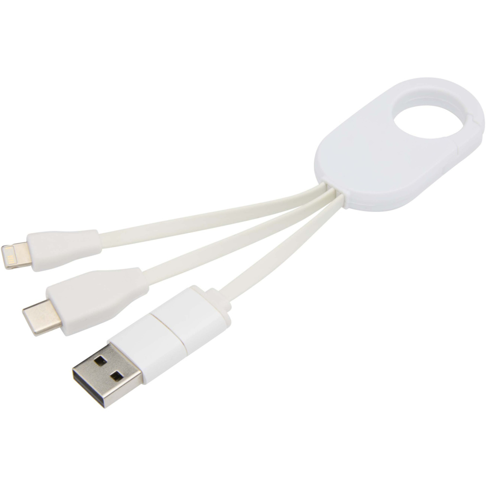 Logotrade promotional merchandise picture of: Troop 4-in-1 recycled plastic charging cable