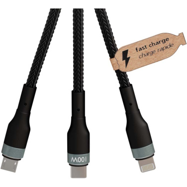 Logo trade promotional products picture of: SCX.design C53 100W 5-in-1 rPET ultra fast charging cable