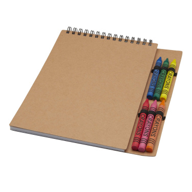 Logotrade promotional giveaways photo of: Doodle A5 spiral soft cover notebook and crayon set