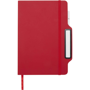 Logotrade promotional giveaway image of: Nexus A5 hard cover notebook with pen and pencil combo (black ink)